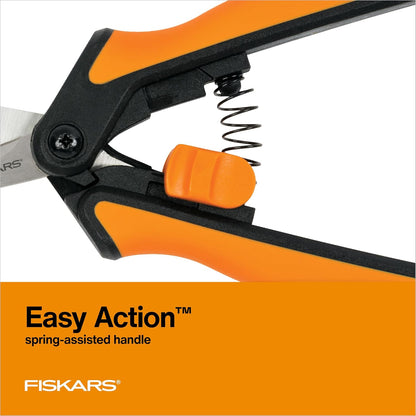 6" Steel Micro-Tip Pruning Scissors, Garden Snips for Small Plants