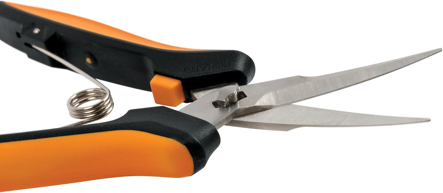 6" Steel Micro-Tip Pruning Scissors, Garden Snips for Small Plants