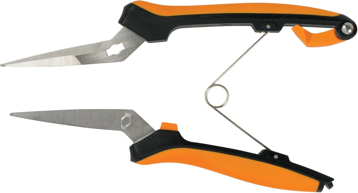 6" Steel Micro-Tip Pruning Scissors, Garden Snips for Small Plants