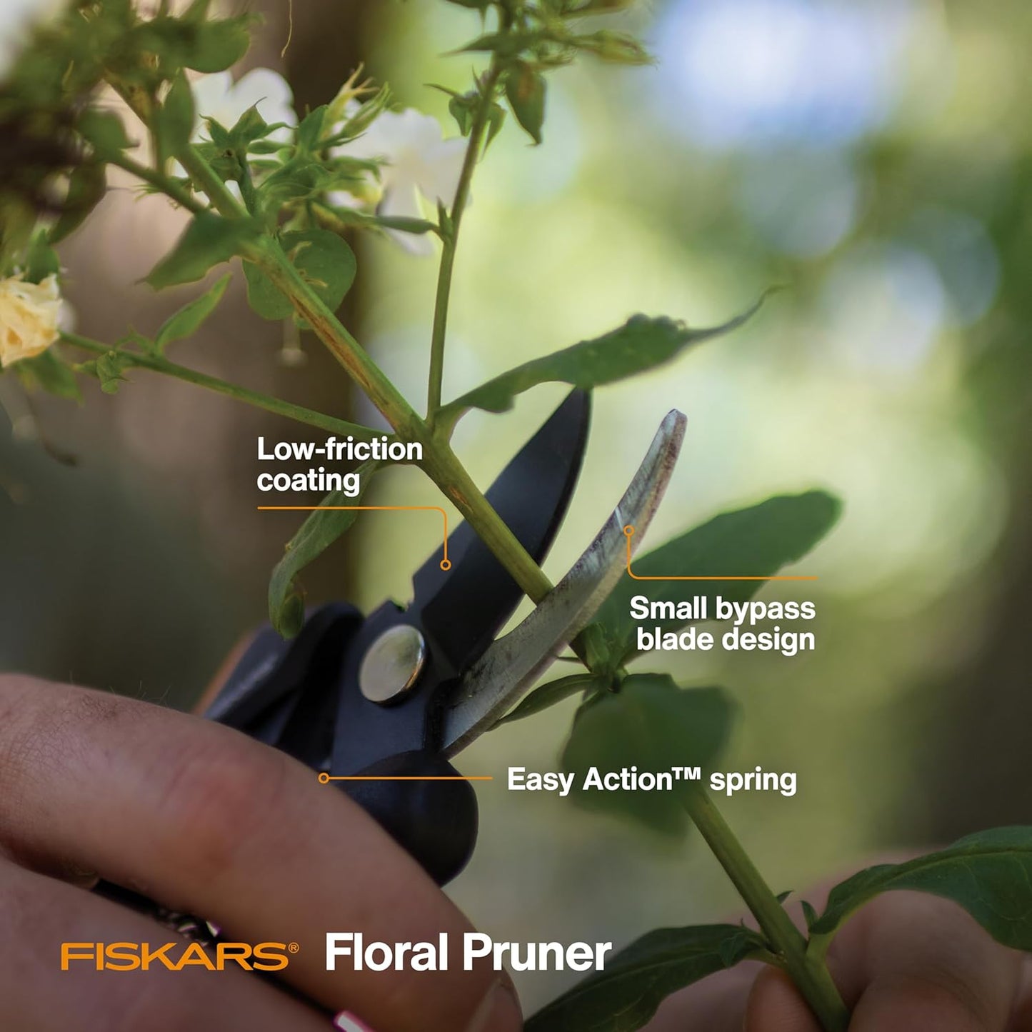 6" Steel Micro-Tip Pruning Scissors, Garden Snips for Small Plants