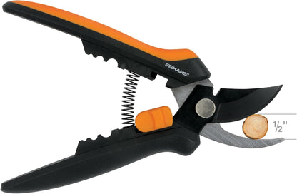 6" Steel Micro-Tip Pruning Scissors, Garden Snips for Small Plants