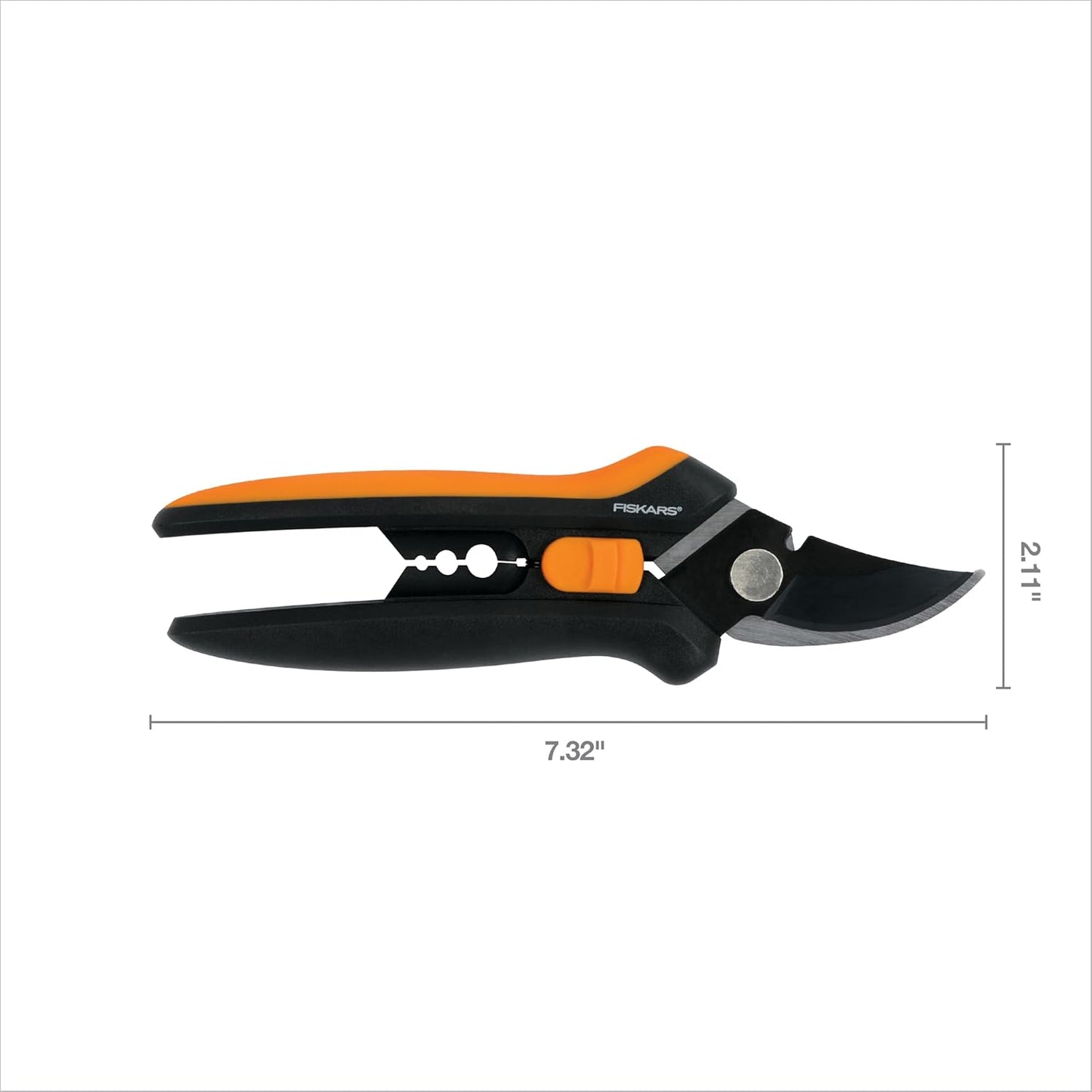 6" Steel Micro-Tip Pruning Scissors, Garden Snips for Small Plants