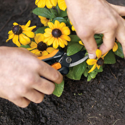 6" Steel Micro-Tip Pruning Scissors, Garden Snips for Small Plants