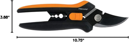6" Steel Micro-Tip Pruning Scissors, Garden Snips for Small Plants