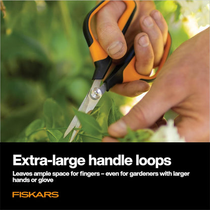 6" Steel Micro-Tip Pruning Scissors, Garden Snips for Small Plants