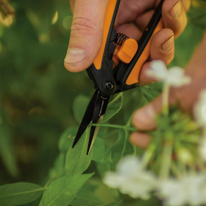 6" Steel Micro-Tip Pruning Scissors, Garden Snips for Small Plants