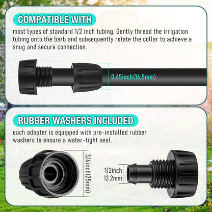 2 Pack 25 PSI Drip Irrigation Pressure Regulator Kit
