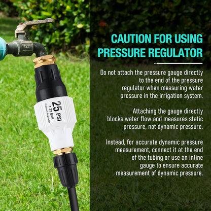 2 Pack 25 PSI Drip Irrigation Pressure Regulator Kit