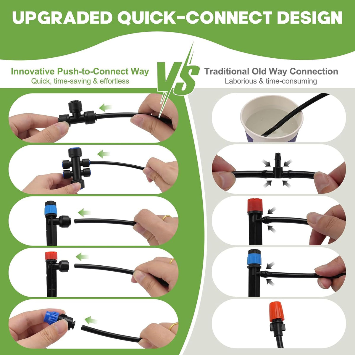 240FT Quick-Connect Drip Irrigation System