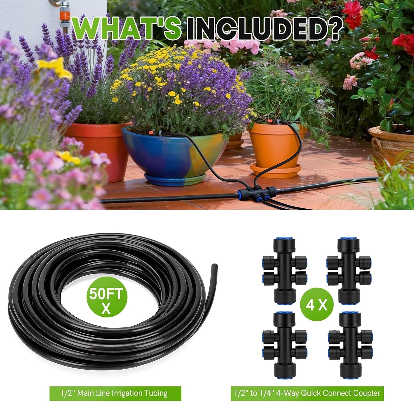 240FT Quick-Connect Drip Irrigation System