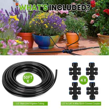 240FT Quick-Connect Drip Irrigation System