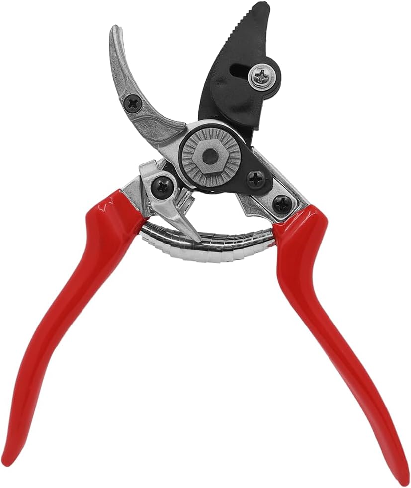 Z202 Heavy Duty Pruner, Cut-n-Hold, Red Handles, 8-Inch