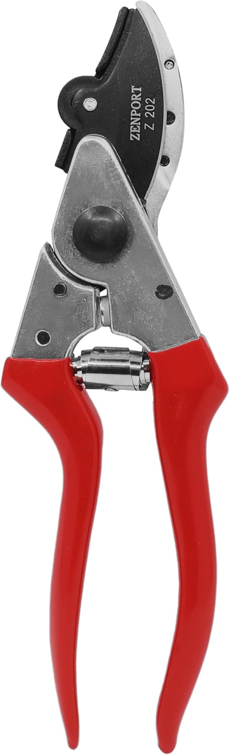 Z202 Heavy Duty Pruner, Cut-n-Hold, Red Handles, 8-Inch