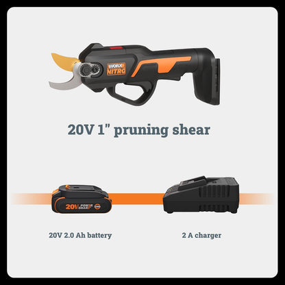 Cordless Pruning Shear, 20V Powered Lopper Tool Only, WG330.9