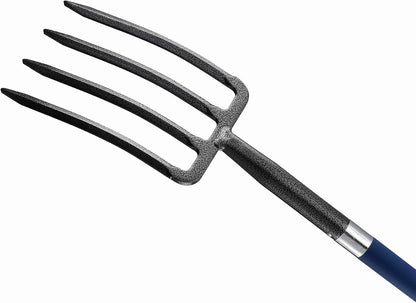 4-Tine Spading Digging Fork, Garden Digging Spading Fork Forged Steel with D-Grip Handle 41“