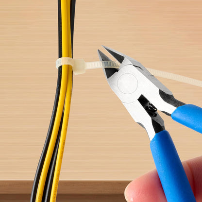 Wire Cutters, 5" Electronic Needle Flush Cutters, Ultra-Sharp Crafts Diagonal Cutters Pliers, Wire Snips Side Cutters for Circuit Board, Plastic, Soft Copper Wire, Floral(2 Pack)
