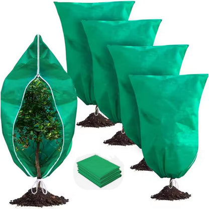 4 Pack Plant Covers Freeze Protection Bag Frost Covers & Zipper Drawstring, Plant Frost Protection Covers, Breathable Winter Plant Covers, Freeze Protection for Outdoor Plants (31.5*47.2in-4PCS)