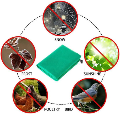 4 Pack Plant Covers Freeze Protection Bag Frost Covers & Zipper Drawstring, Plant Frost Protection Covers, Breathable Winter Plant Covers, Freeze Protection for Outdoor Plants (31.5*47.2in-4PCS)