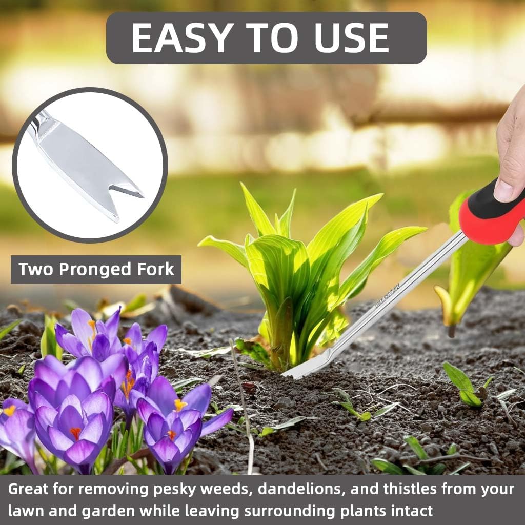 Weed Puller Tool, Dandelion Weeder Puller Tool with Soft Handle