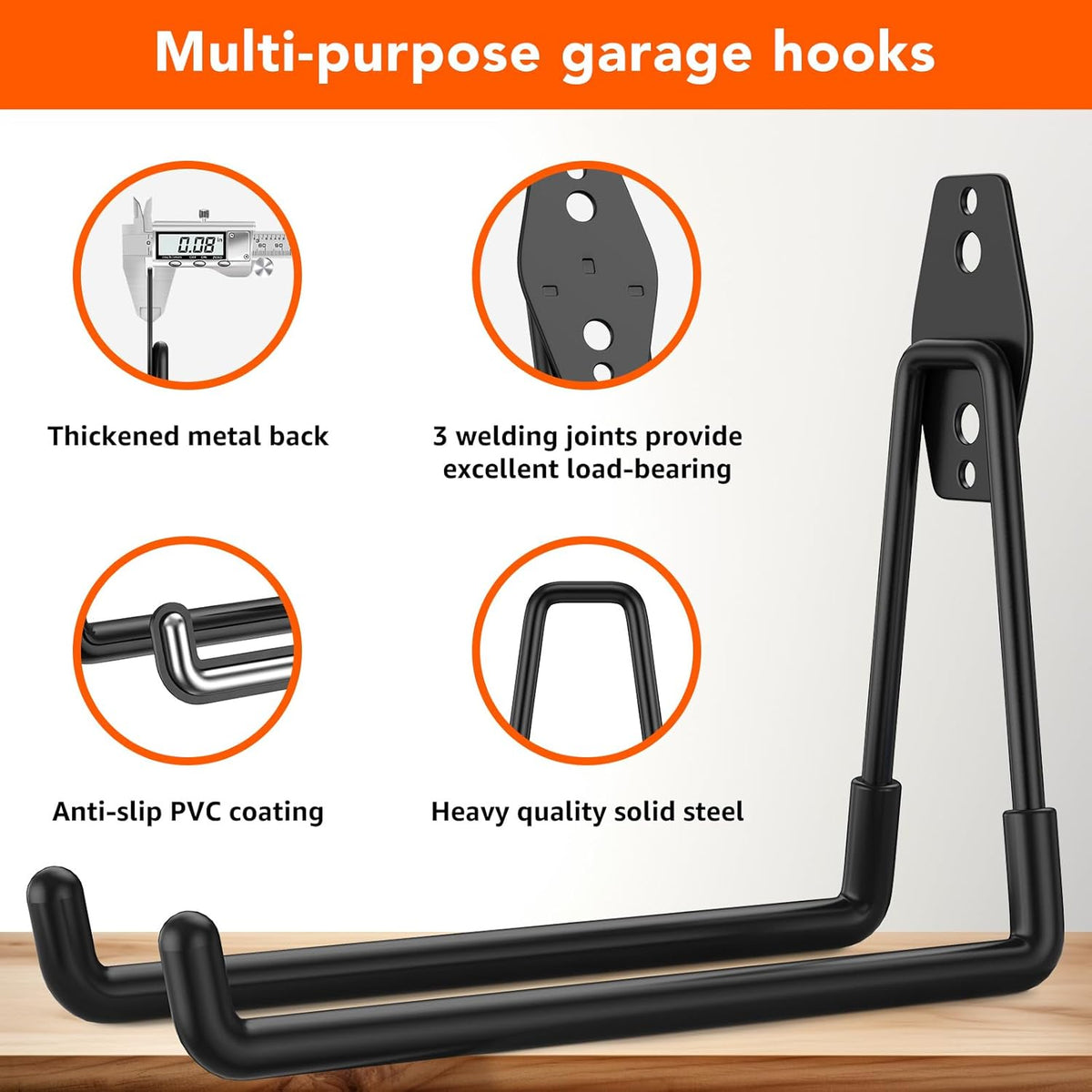 32-Pack Heavy Duty Wall Mount Garage Hooks
