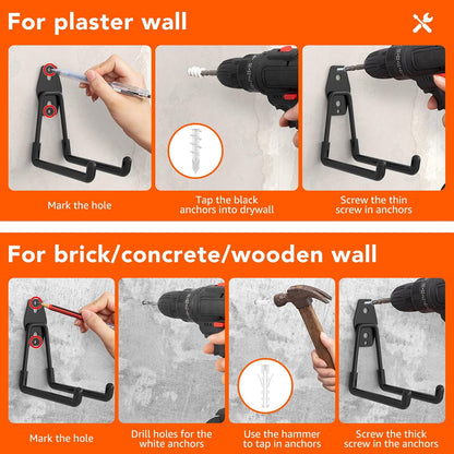 32-Pack Heavy Duty Wall Mount Garage Hooks