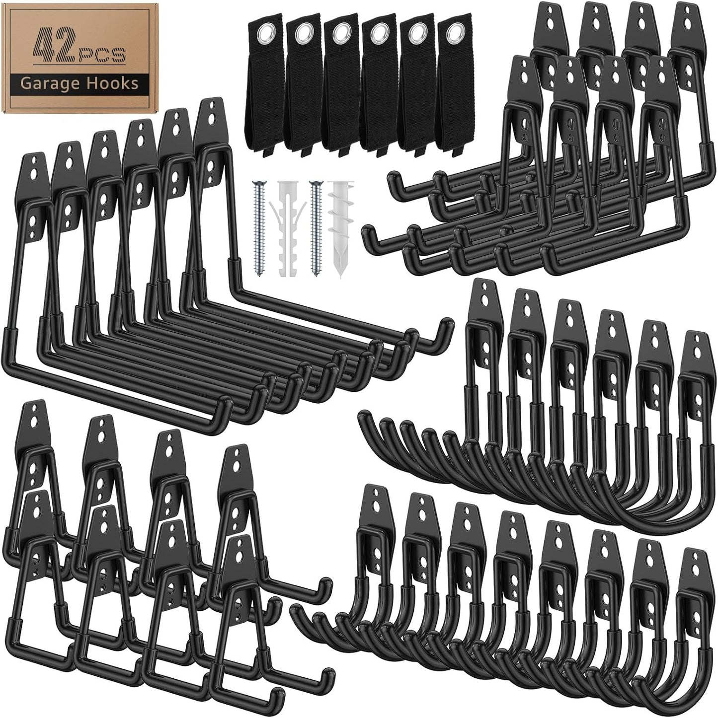 32-Pack Heavy Duty Wall Mount Garage Hooks