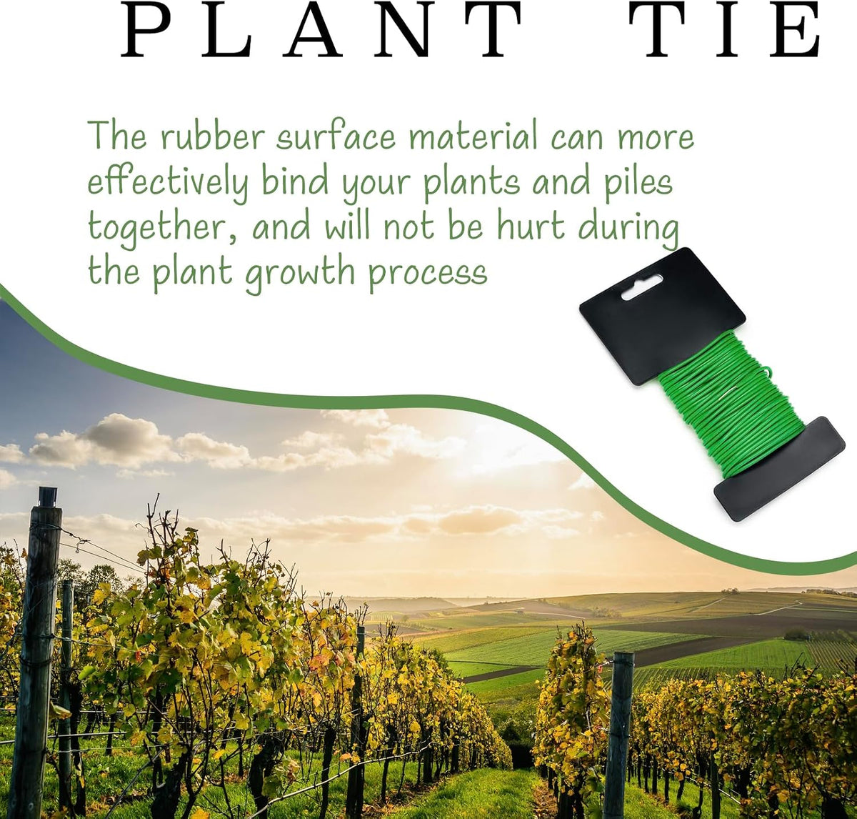 32FT Soft Plant Ties,Green Twist Garden Ties,Flexible Twist Ties for Climbing Plants House and Garden Plants Office Home Organizing(Diameter 2.5mm)