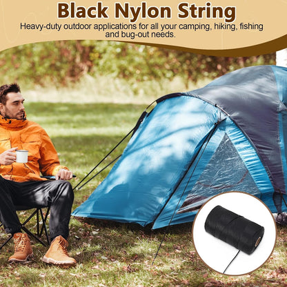 Black Nylon String 500ft 2mm UV Resistant Twine Garden Tomato Climb Wrap