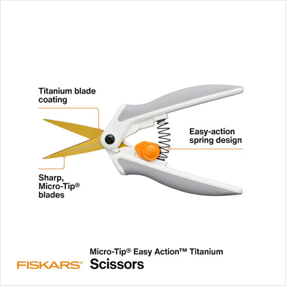 6" Easy Action Micro-Tip Titanium Detail Fabric Scissors