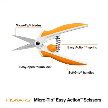 6" Easy Action Micro-Tip Titanium Detail Fabric Scissors