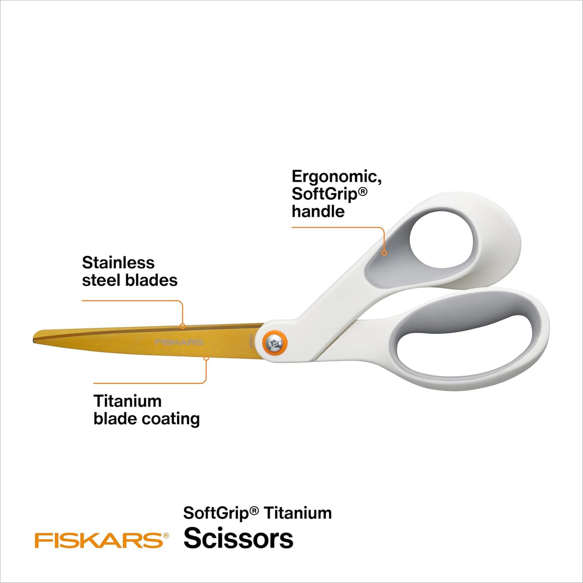 6" Easy Action Micro-Tip Titanium Detail Fabric Scissors