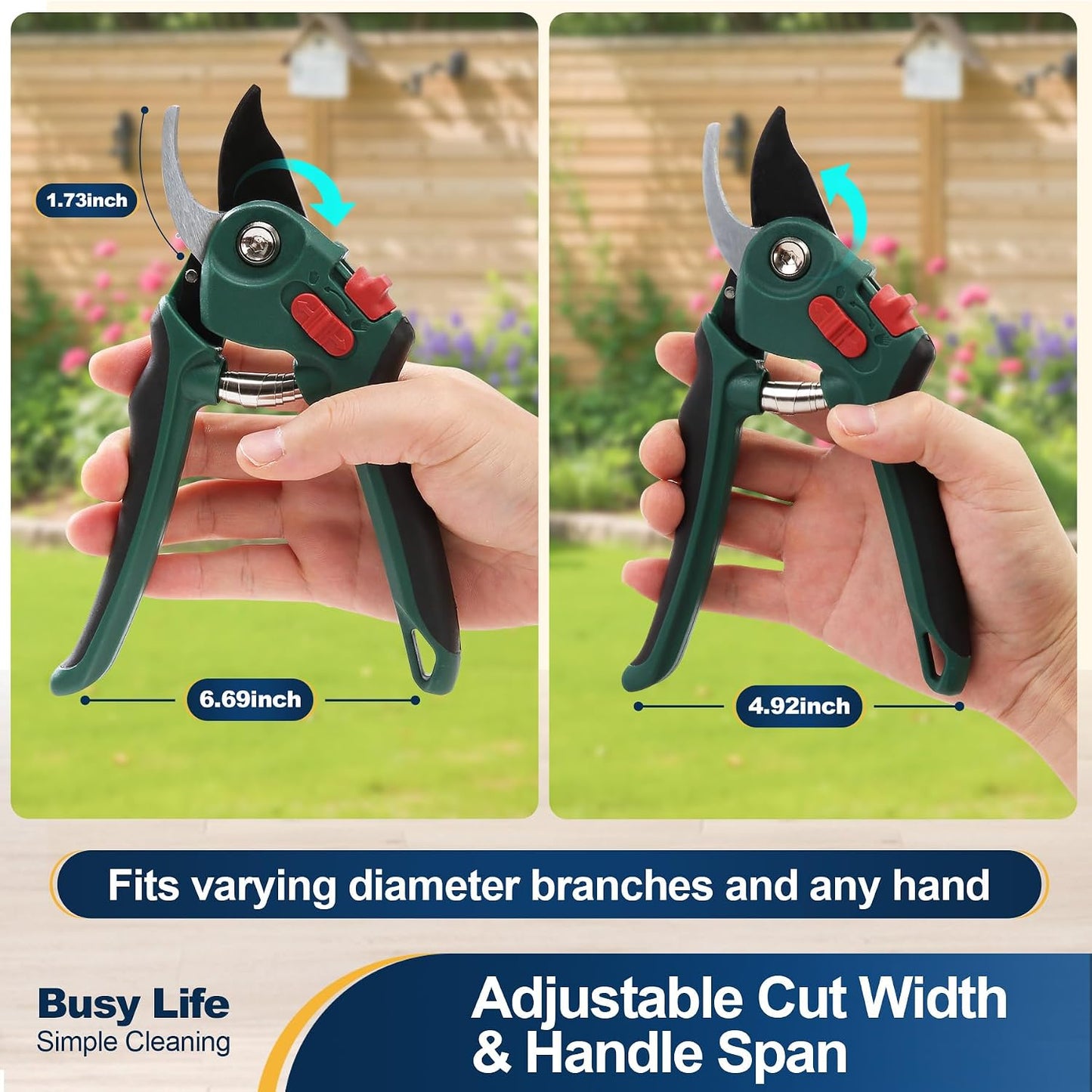 Garden Pruning Shears 2 Pack Garden Clippers Steel Shears Scissors