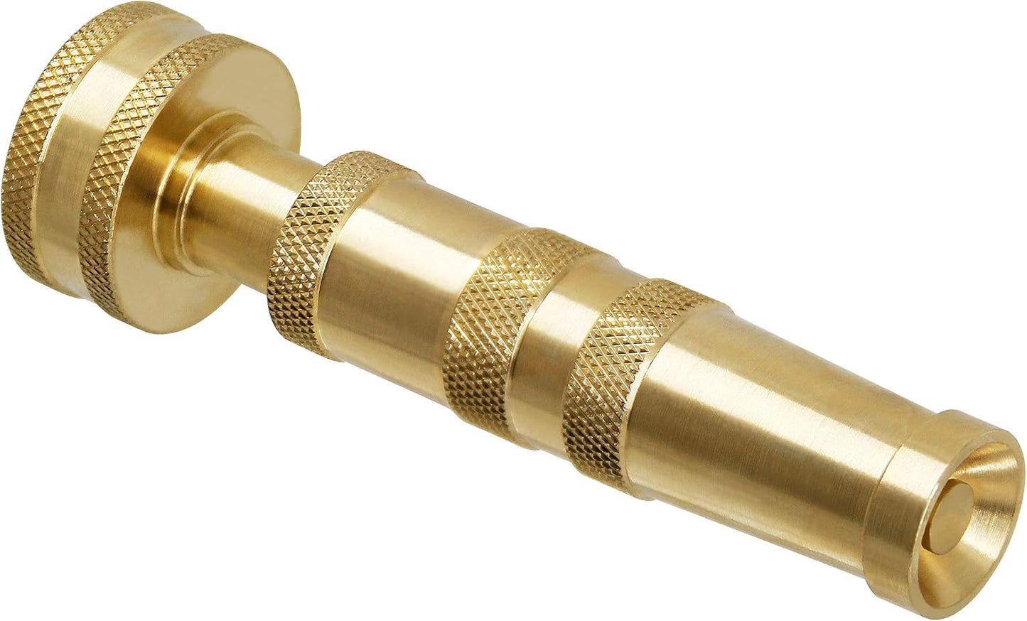 Brass Hose Nozzle, Heavy-Duty Brass Adjustable Twist Hose Nozzle, 2 Pack (4")