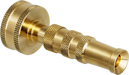 Brass Hose Nozzle, Heavy-Duty Brass Adjustable Twist Hose Nozzle, 2 Pack (4")