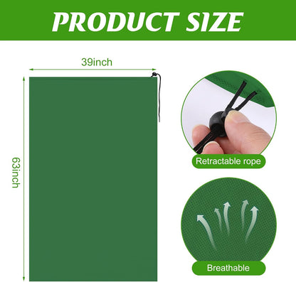 4 Packs Winter Drawstring Plant Covers-23.6 x 31.5 Inch Warm Plant Protection Cover Bags, Frost Cloth Blanket Protecting Fruit Tree Potted Plants from Freezing Animals Eating