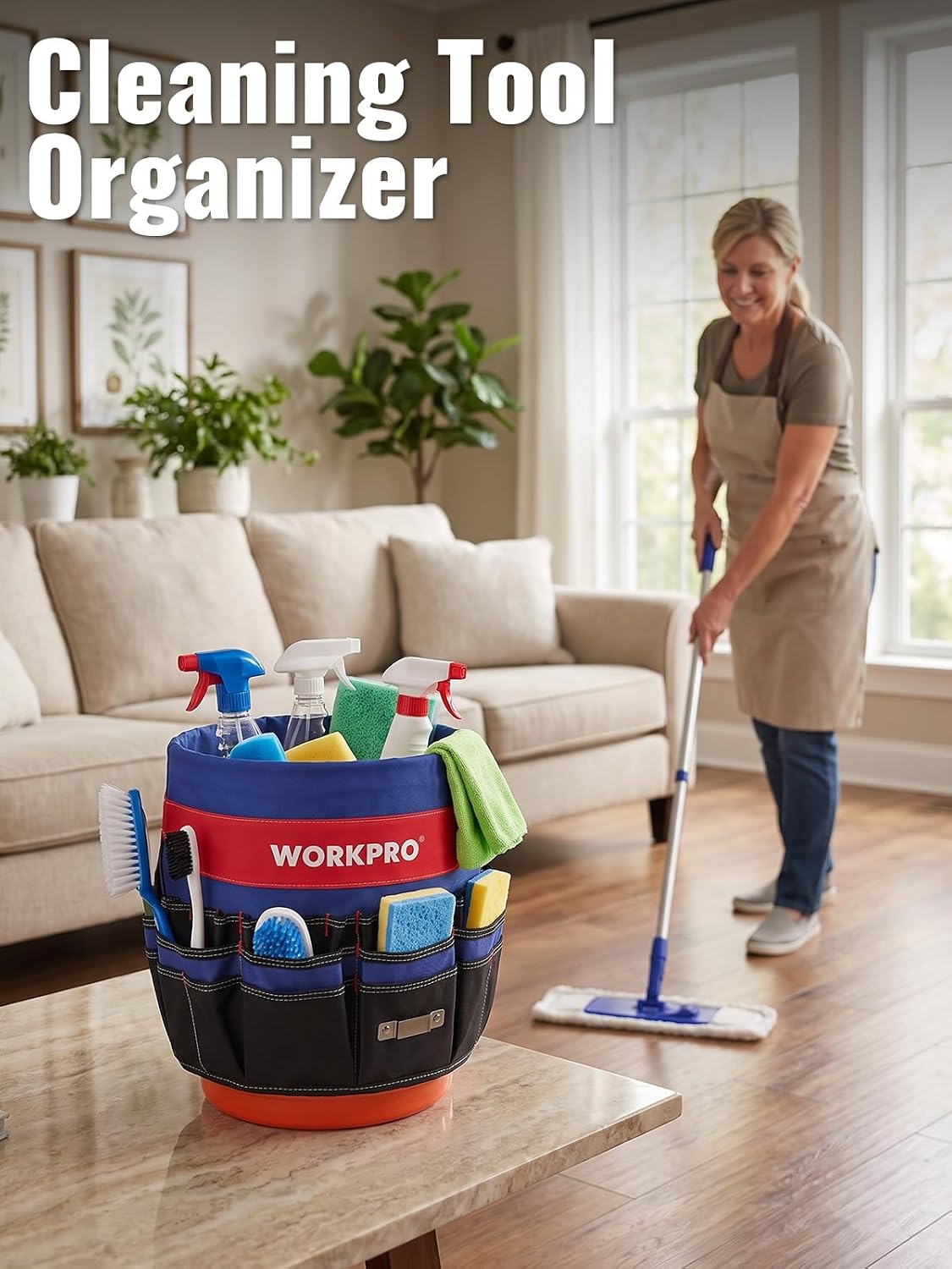 Bucket Tool Organizer with 51 Pockets Fits for 3.5-5 Gallon Bucket