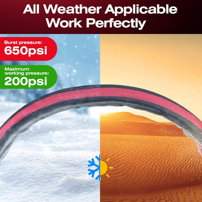 50 FT Garden Hose, Lightweight Flexible Fabric Non-Expanding Water Hose