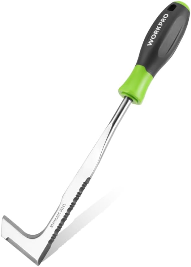 Crack Weeder, 12" Stainless Steel Crevice Weeding Tool with Ash Wooden Handle