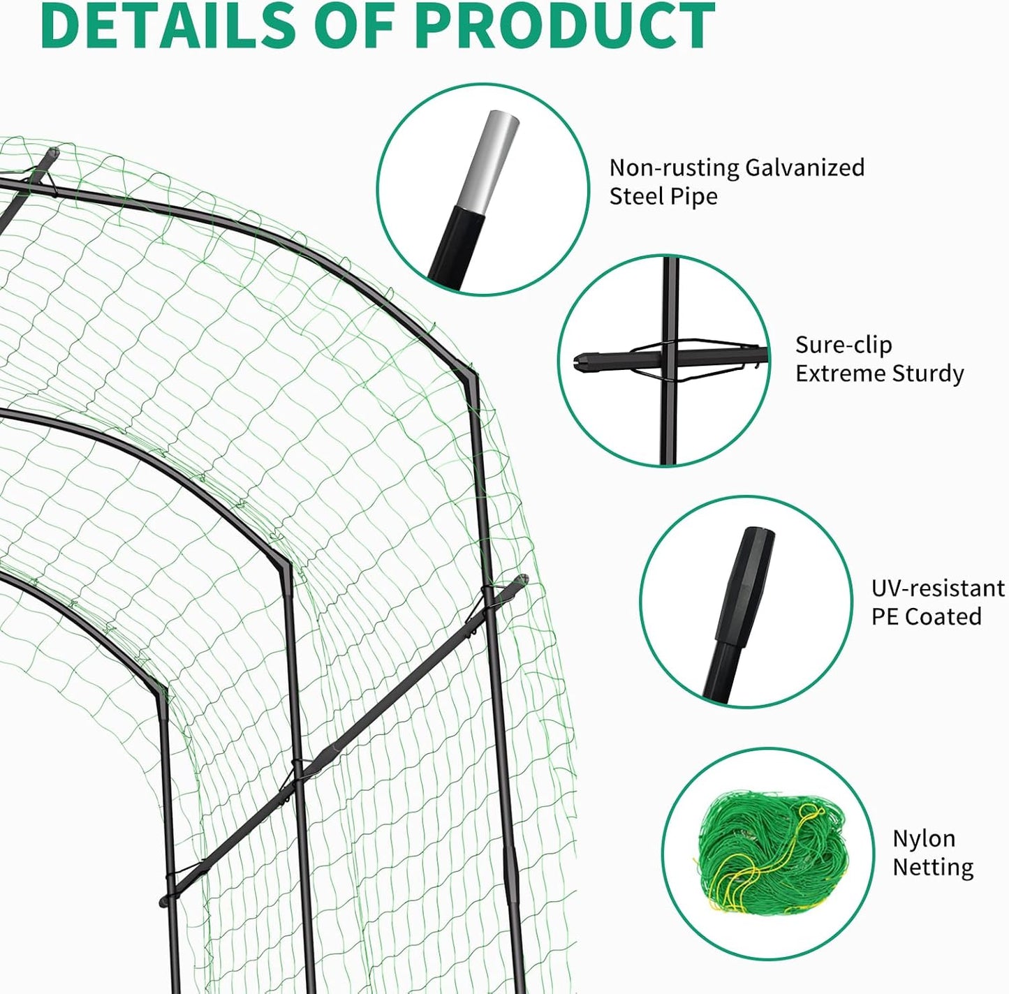 Garden Arch Trellis, 87in H x 75in L Tall Garden Archway