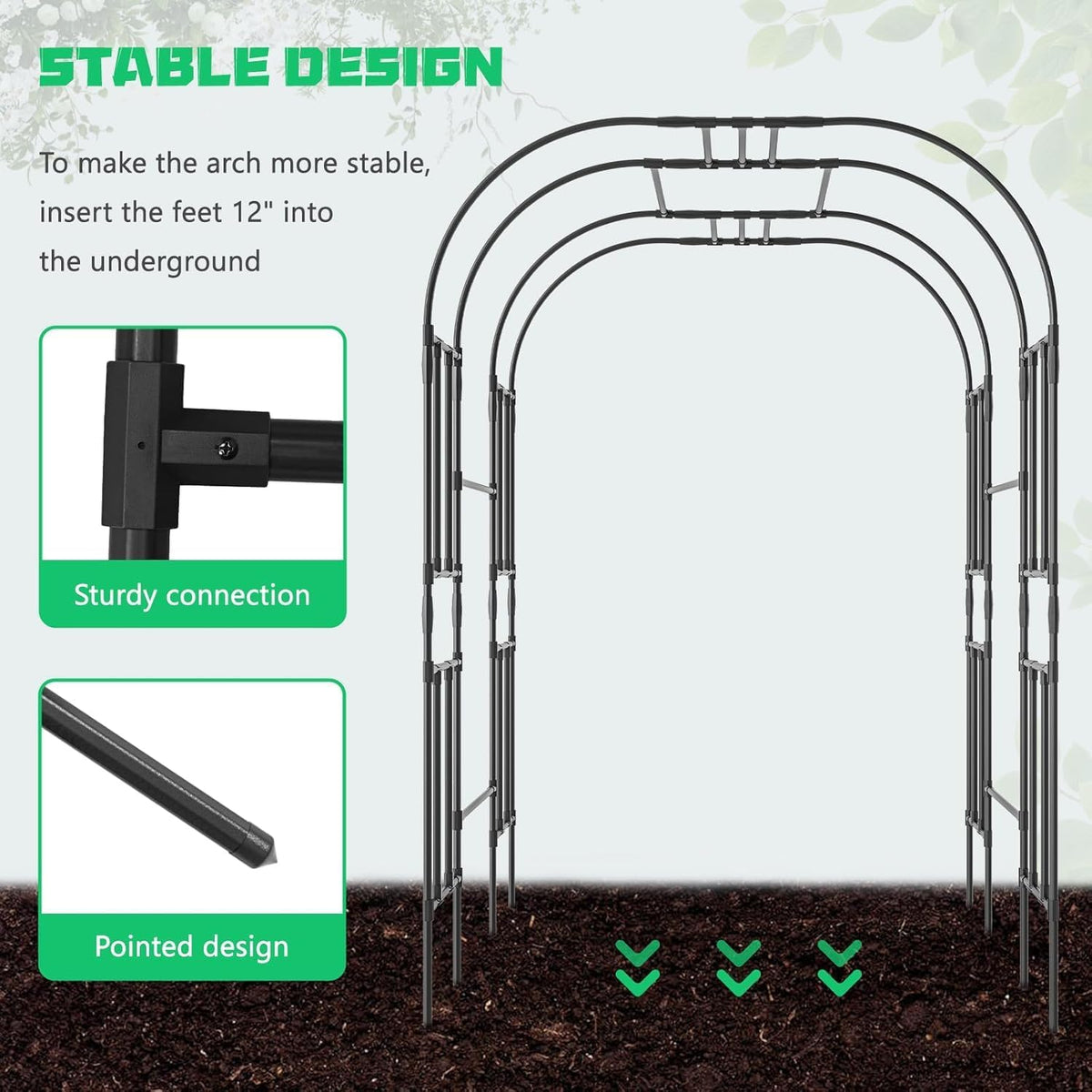 Garden Arch Trellis, 87in H x 75in L Tall Garden Archway