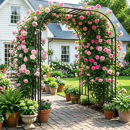 Garden Arch Trellis, 87in H x 75in L Tall Garden Archway