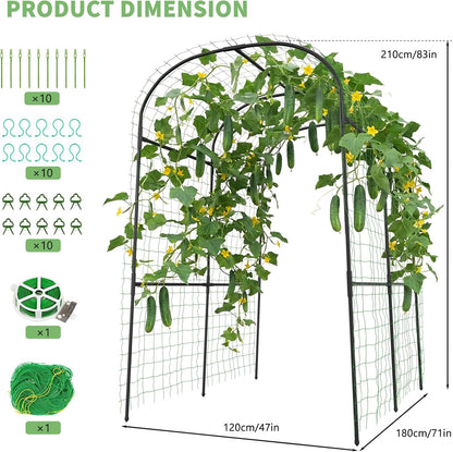 Garden Arch Trellis, 87in H x 75in L Tall Garden Archway