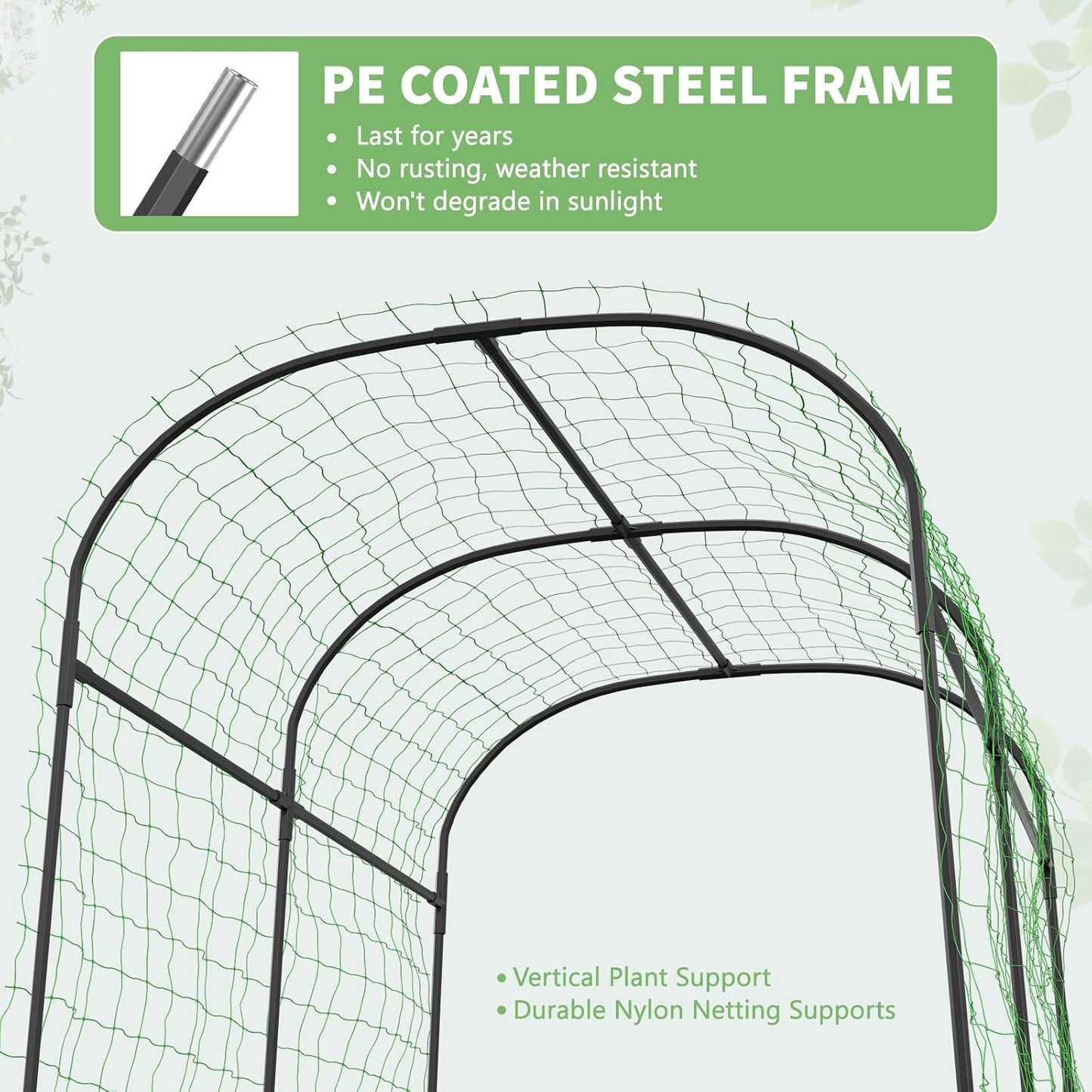 Garden Arch Trellis, 87in H x 75in L Tall Garden Archway
