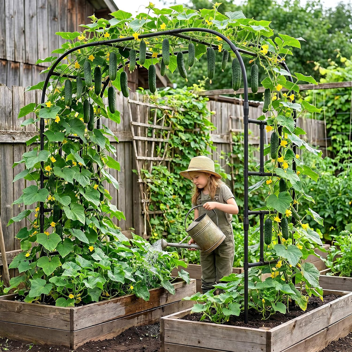 Garden Arch Trellis, 87in H x 75in L Tall Garden Archway