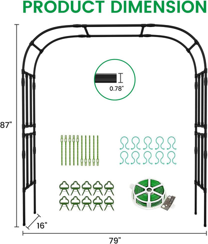 Garden Arch Trellis, 87in H x 75in L Tall Garden Archway