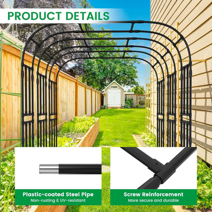Garden Arch Trellis, 87in H x 75in L Tall Garden Archway