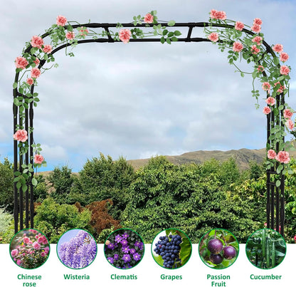 Garden Arch Trellis, 87in H x 75in L Tall Garden Archway