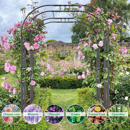 Garden Arch Trellis, 87in H x 75in L Tall Garden Archway
