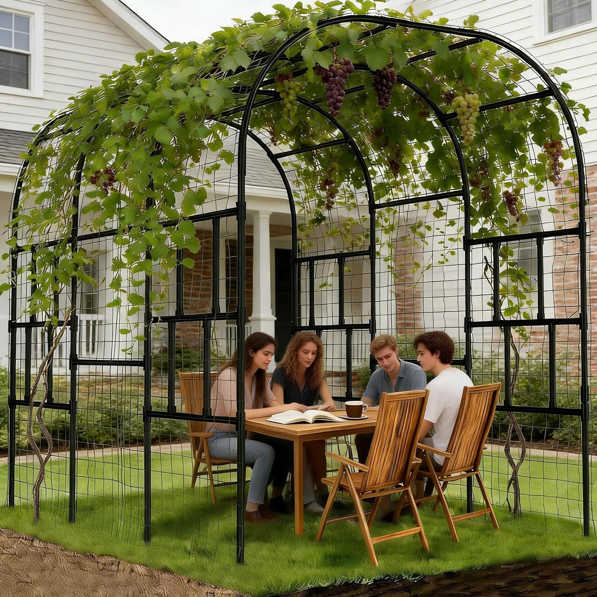 Garden Arch Trellis, 87in H x 75in L Tall Garden Archway