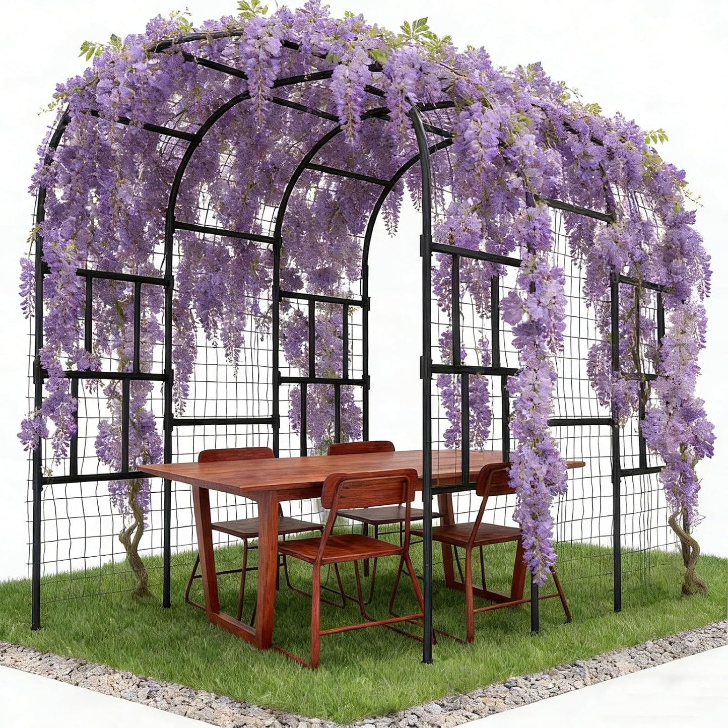 Garden Arch Trellis, 87in H x 75in L Tall Garden Archway